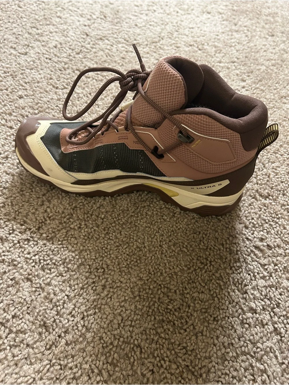 Salomon X Ultra 5 Mid Gore-Tex Women’s Hiking Boots Size 10.5 Burlwood Brown
